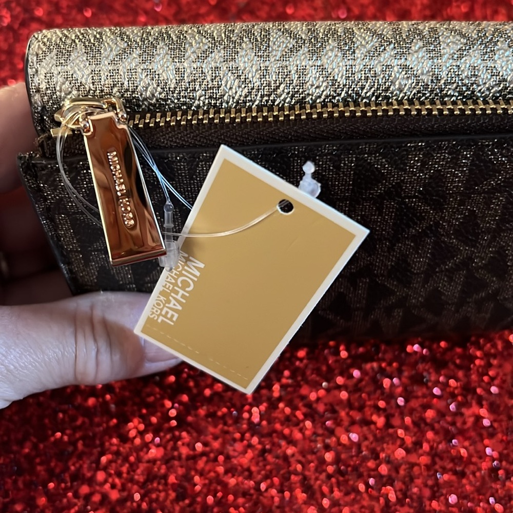 MICHAEL Michael Kors Gold and Black Wallet - Picture 8 of 8